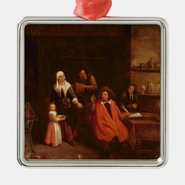 Besöka doktorn julgransprydnad metall (Framsidan)