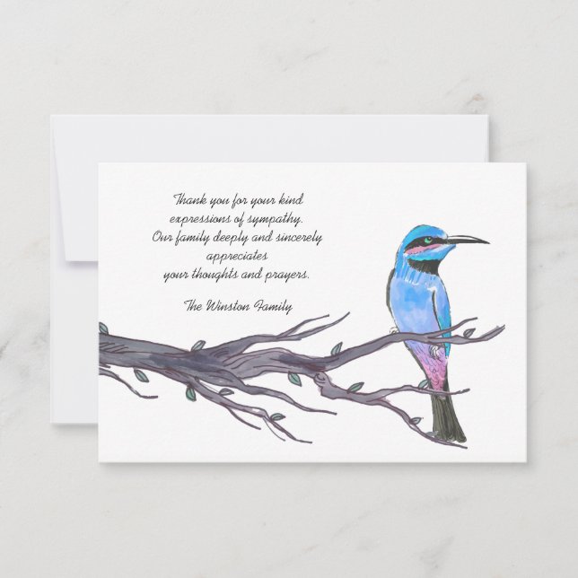 Besöka för fågel. - Förlusttack Notecard Tack Kort (Framsida)