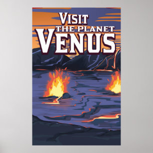 Besöka planet Venus reser affischen Poster