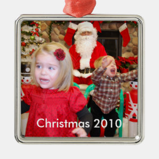 Besöka Santa, jul 2010 Julgransprydnad Metall