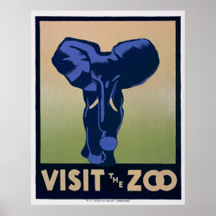 Besöka zooen poster