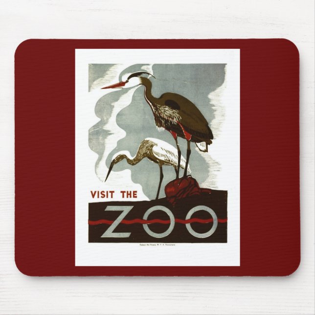 Besöka zooen - WPA-affischen - Musmatta (Framsidan)