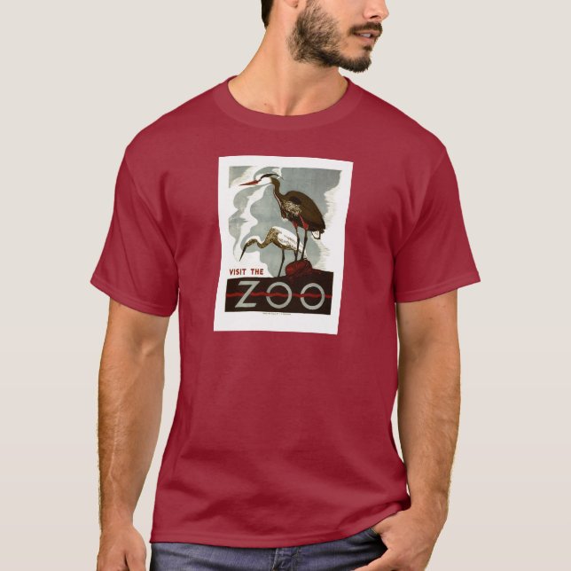 Besöka zooen - WPA-affischen - Tee (Framsida)