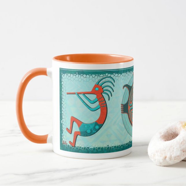 Besökare Anasazi Native Folk Art Mugg (Med munk)