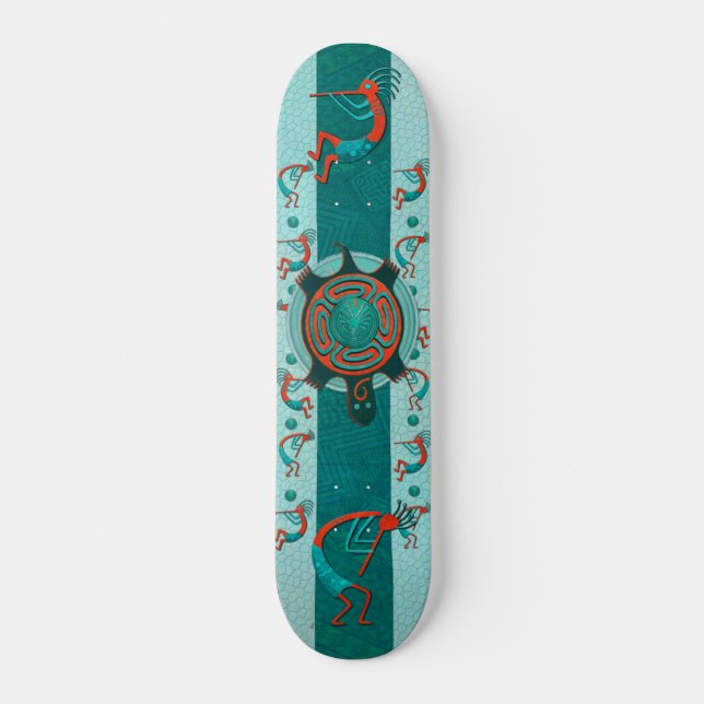 Besökare Anasazi Native Folk Art Skateboard Bräda 21,5 Cm (Framsida)