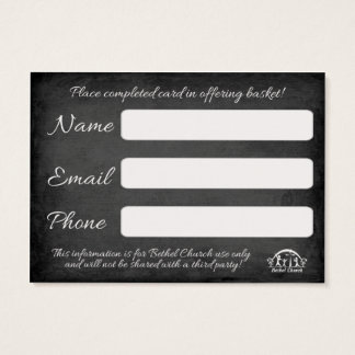 Besökare eller anslutningskort för kyrka visitkort