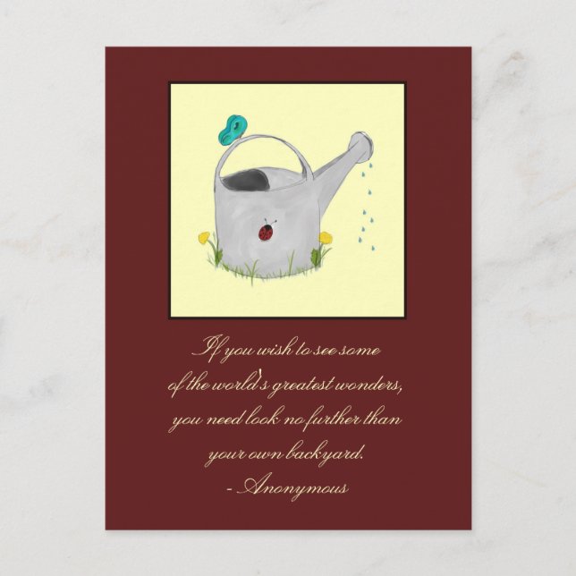 Besökare från Garden Postcard Vykort (Framsida)