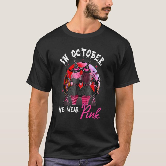 Besökare i oktober Vi Bära Rosa Måne Nattal T Shirt (Framsida)
