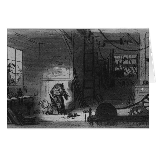 Besökare på arbetena hälsningskort (Framsidan Horizontal)