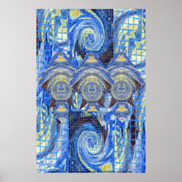 Besökare på en stjärnnattPoster Poster