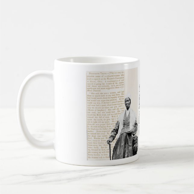 Besökaresanning - kvinna rättigheter, specificerar kaffemugg (Vänster)