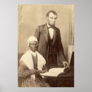 Besökaresanning med Abraham Lincoln Poster