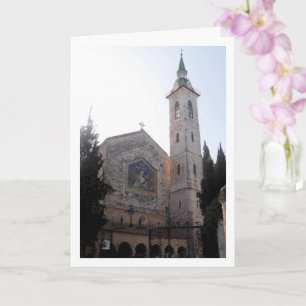 Besökelsens kyrka, Jerusalem, Israel Kort