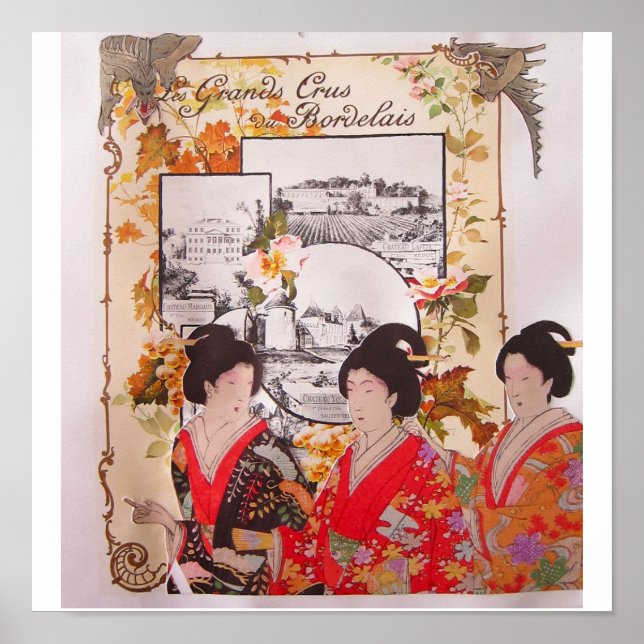Besöker turistbyrån - collage konst poster (Framsidan)