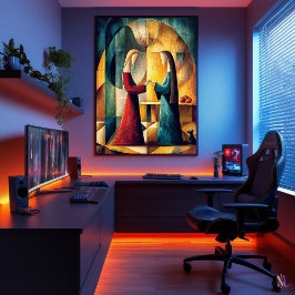 Besöket - Kubistisk Minimalistisk Vision Poster