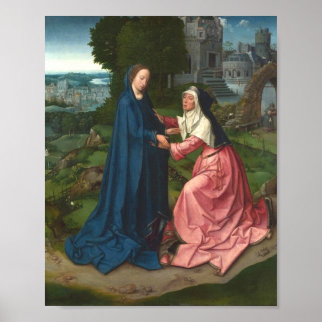 Besöket Saint Elizabeth till Jungfru Mary Poster (Framsidan)