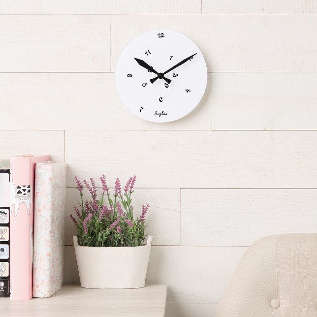 Besöksdeka för besittningsrum rund klocka (Funny Jumbled Hours Children Nursery Bedroom Decor Round Clock)