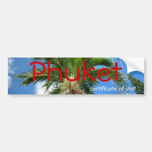 Besöksintyg - Phuket, Thailand Bildekal