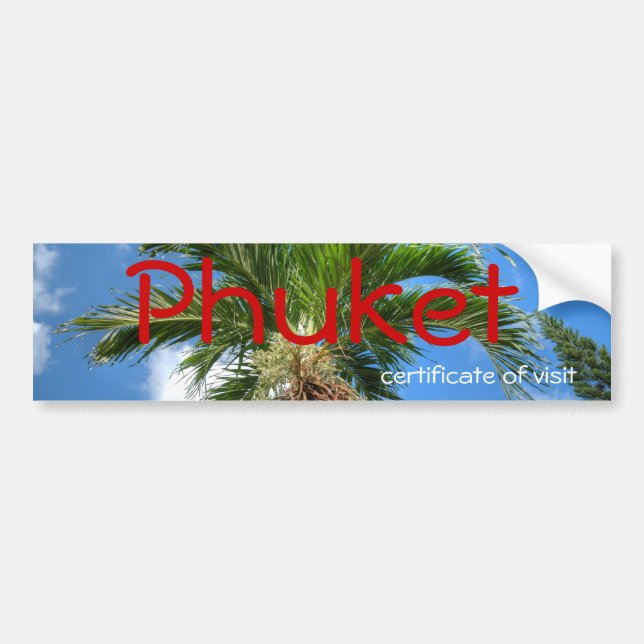 Besöksintyg - Phuket, Thailand Bildekal (Framsidan)