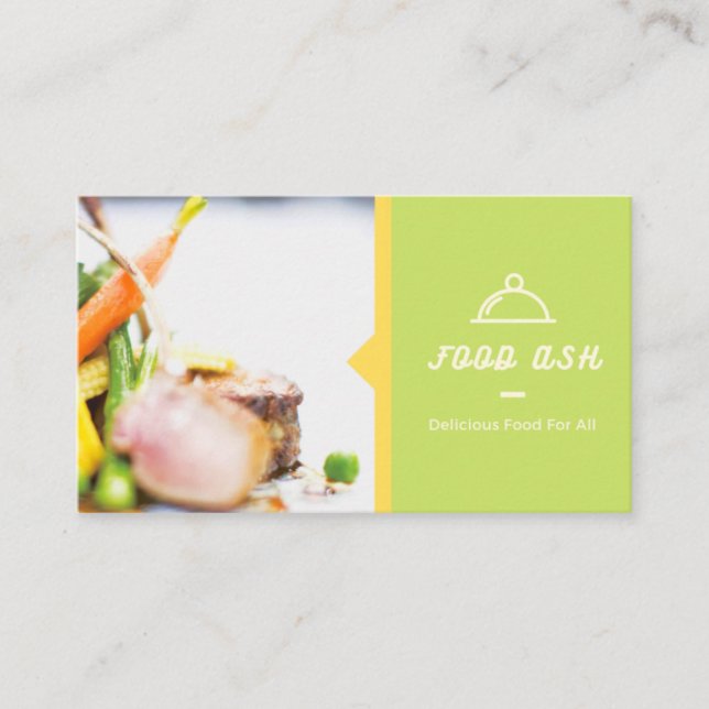 Besökskort för restaurang.  visitkort (Framsida)