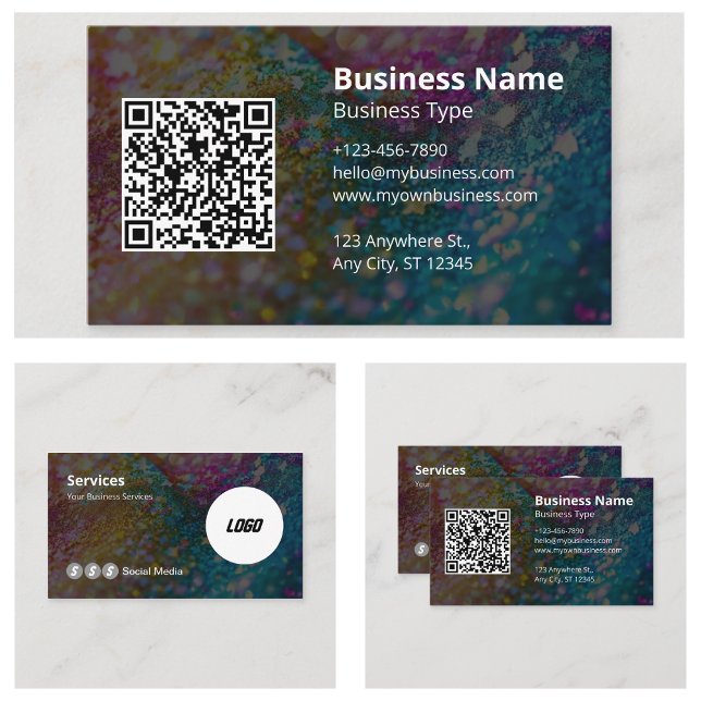 Besökskort Logotyp Skannbar QR-kod Visitkort (Visiting Card Logo Scannable QR Code
)