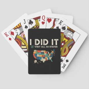 Besökt alla 50 amerikanska delstater - USA Kartres Casinokort