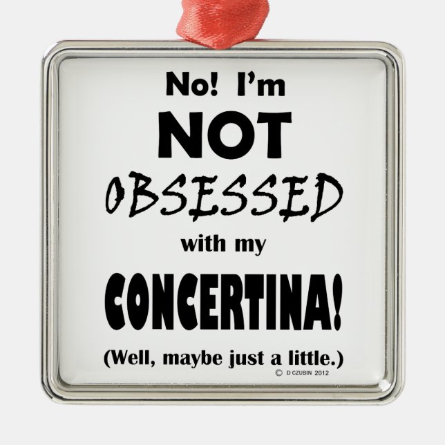 Besökt konsertina julgransprydnad metall (Framsidan)