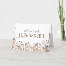 Besökt Lughnasadh Torkad blomma från Fält Wiccan Helgkort