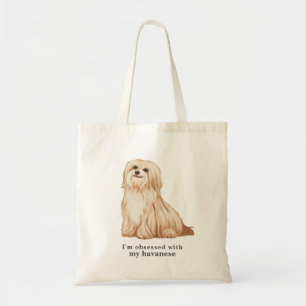 "Besökt med mina havaneser" Tote Bag Tygkasse