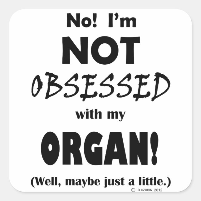 Besökt organ fyrkantigt klistermärke (Framsida)