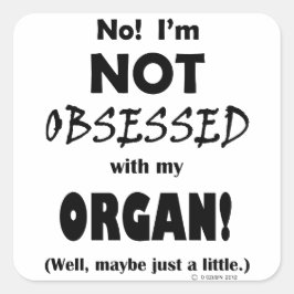 Besökt organ fyrkantigt klistermärke