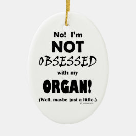 Besökt organ julgransprydnad keramik