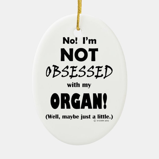 Besökt organ julgransprydnad keramik (Framsidan)