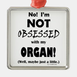 Besökt organ julgransprydnad metall