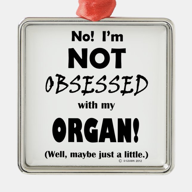 Besökt organ julgransprydnad metall (Framsidan)