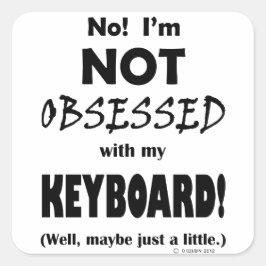 Besökt Tangentbord Fyrkantigt Klistermärke