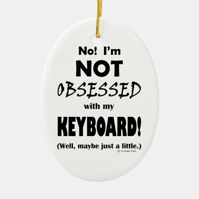 Besökt Tangentbord Julgransprydnad Keramik (Framsidan)