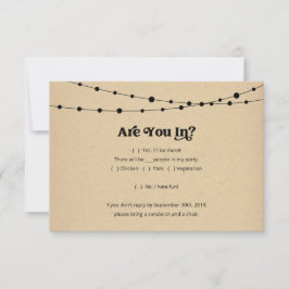 Besparad inbjudningskort Infoga - Rustic Kraft
