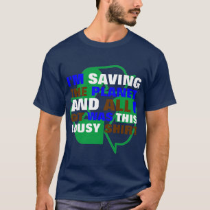 Besparing planet, nedlusad skjorta t shirt