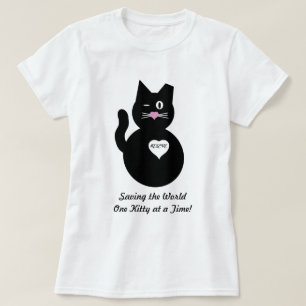 Besparing världen, en kattunge i sänder tee shirt