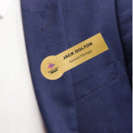 Bespoke Employee Identification: Silver Logotyp Namnbricka