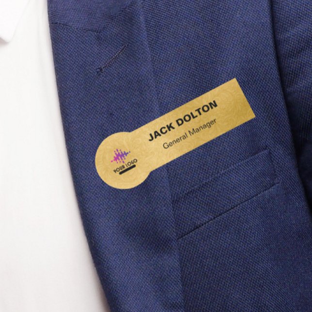 Bespoke Employee Identification: Silver Logotyp Namnbricka (Skapare uppladdad)