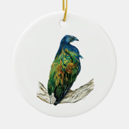 Bespoke Hand målade Skriv ut Bird Ornament