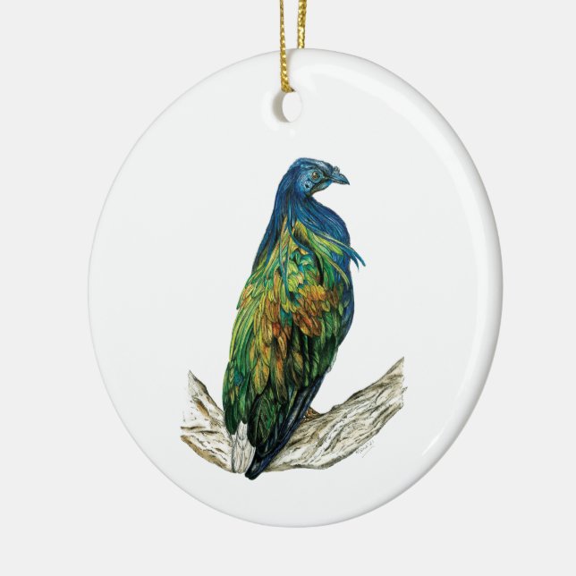 Bespoke Hand målade Skriv ut Bird Ornament (Vänster)