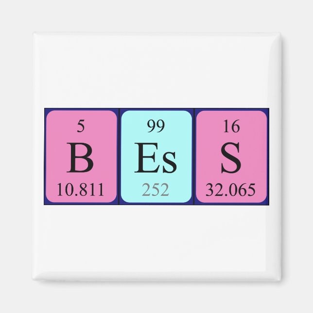 Bess Periodisk magnet bord namn (Framsidan)