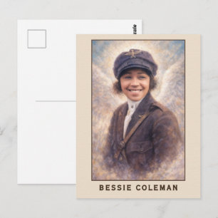 Bessie Coleman Aviatrix Ängel Vykort