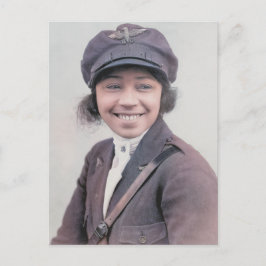 Bessie Coleman Färg Photo Vykort