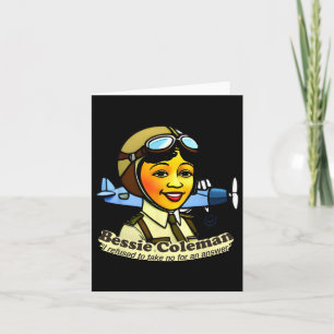 Bessie Coleman with Airplan Black History Månad Kort