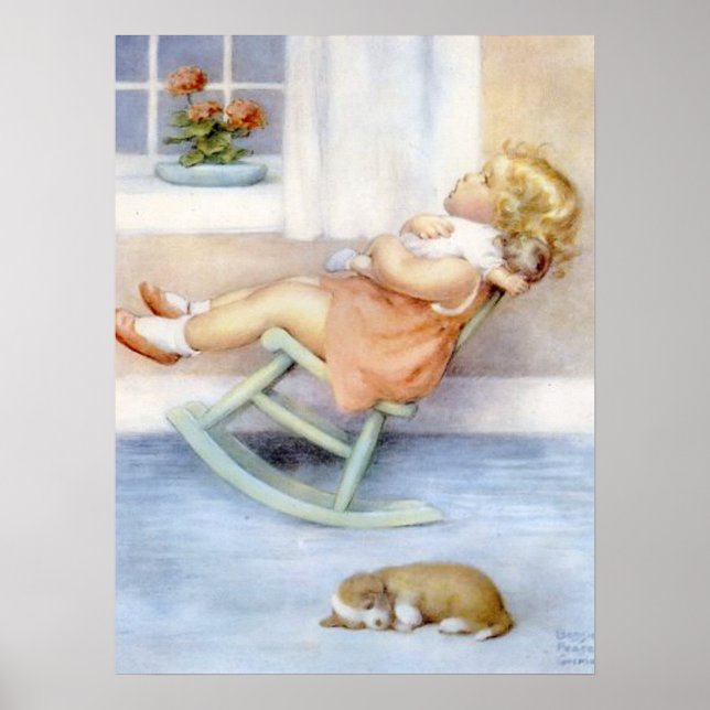 Bessie Pease Guttman Aditable Little Småbarn Girl Poster (Framsidan)