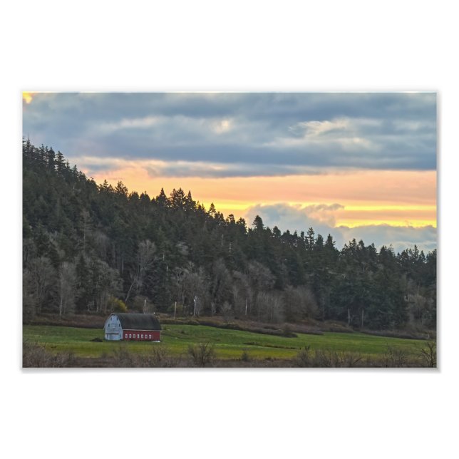Bessner Barn Guemes Island Fototryck (Framsidan)